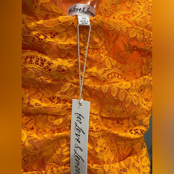 NWT- For Love & Lemon Orange Dress - Picture 5 of 5